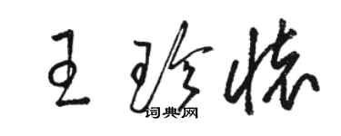 駱恆光王珍懷草書個性簽名怎么寫