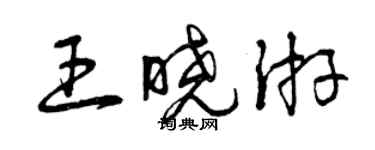 曾慶福王曉游草書個性簽名怎么寫