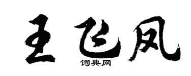 胡問遂王飛鳳行書個性簽名怎么寫