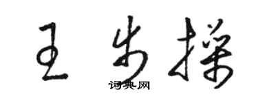 駱恆光王步操草書個性簽名怎么寫