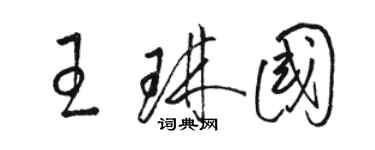 駱恆光王琳國草書個性簽名怎么寫