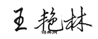 駱恆光王艷林行書個性簽名怎么寫