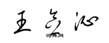 梁錦英王念沁草書個性簽名怎么寫