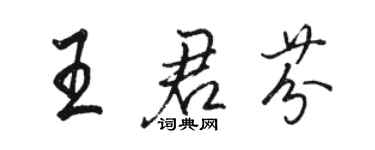 駱恆光王君芬行書個性簽名怎么寫