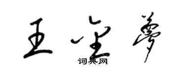 梁錦英王金夢草書個性簽名怎么寫