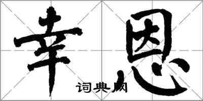 翁闓運幸恩楷書怎么寫