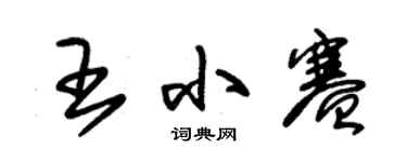 朱錫榮王小賽草書個性簽名怎么寫