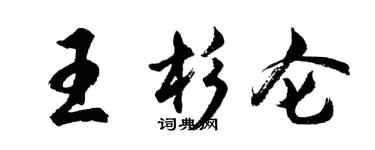 胡問遂王杉侖行書個性簽名怎么寫