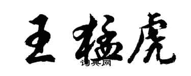 胡問遂王猛虎行書個性簽名怎么寫