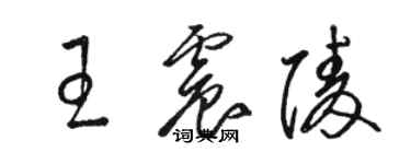 駱恆光王震陵草書個性簽名怎么寫