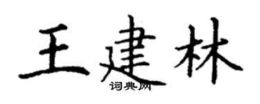 丁謙王建林楷書個性簽名怎么寫