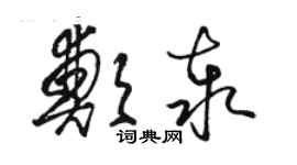 駱恆光鄭泰草書個性簽名怎么寫