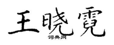 丁謙王曉霓楷書個性簽名怎么寫