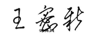 駱恆光王密新草書個性簽名怎么寫