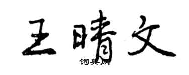 曾慶福王晴文行書個性簽名怎么寫