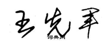 朱錫榮王先軍草書個性簽名怎么寫