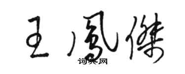 駱恆光王鳳傑草書個性簽名怎么寫