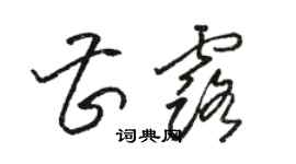 駱恆光曹露草書個性簽名怎么寫