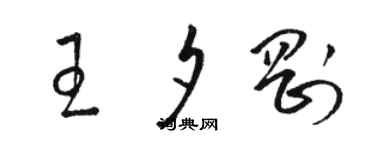 駱恆光王夕剛草書個性簽名怎么寫