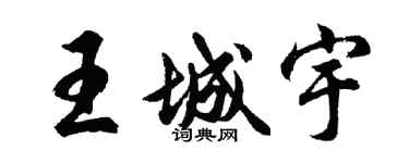 胡問遂王城宇行書個性簽名怎么寫
