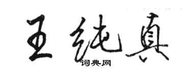 駱恆光王純真行書個性簽名怎么寫