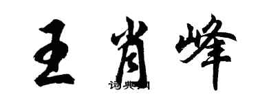 胡問遂王肖峰行書個性簽名怎么寫