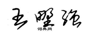 朱錫榮王野強草書個性簽名怎么寫