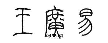 陳墨王廣易篆書個性簽名怎么寫