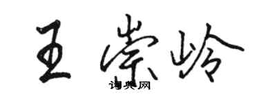 駱恆光王崇嶺行書個性簽名怎么寫