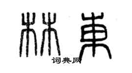 曾慶福林東篆書個性簽名怎么寫