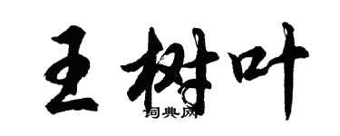 胡問遂王樹葉行書個性簽名怎么寫