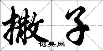 胡問遂撒子行書怎么寫