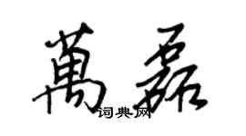 王正良萬磊行書個性簽名怎么寫