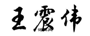 胡問遂王震偉行書個性簽名怎么寫