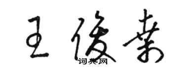 駱恆光王俊桑草書個性簽名怎么寫