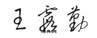 駱恆光王霞勤草書個性簽名怎么寫