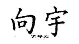 丁謙向宇楷書個性簽名怎么寫