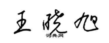 梁錦英王曉旭草書個性簽名怎么寫