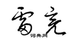 曾慶福雷亮草書個性簽名怎么寫