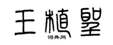 曾慶福王植聖篆書個性簽名怎么寫