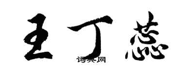 胡問遂王丁蕊行書個性簽名怎么寫