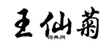 胡問遂王仙菊行書個性簽名怎么寫