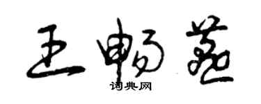 曾慶福王暢燕草書個性簽名怎么寫