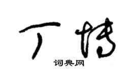 朱錫榮丁博草書個性簽名怎么寫