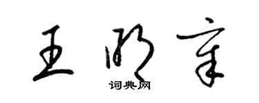 梁錦英王明章草書個性簽名怎么寫