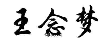 胡問遂王念夢行書個性簽名怎么寫