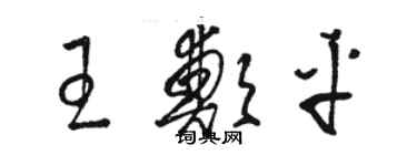 駱恆光王鄭平草書個性簽名怎么寫