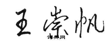 駱恆光王崇帆行書個性簽名怎么寫