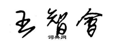朱錫榮王智會草書個性簽名怎么寫