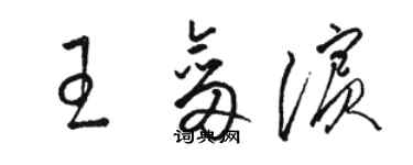 駱恆光王劍濱草書個性簽名怎么寫